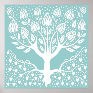 Affiche Arbre de magnolia par Aubrey Beardsley