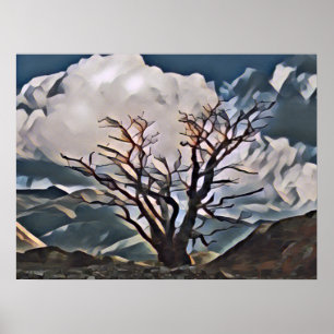 AFFICHE ARBRE DE MONTAGNE