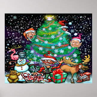 Affiche Arbre de Noël avec des minces