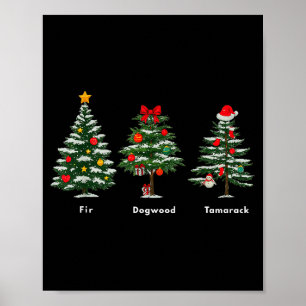 Affiche Arbre de Noël avec Message Caché Subtil Anti Trump