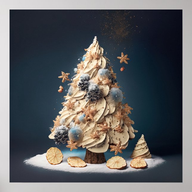 Affiche Arbre de Noël de la pâtisserie de bonbons de Noël (Devant)