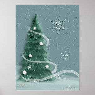 Affiche Arbre de Noël d'épinette bleue