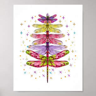 Affiche Arbre de Noël dragonfly