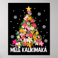 Arbre de Noël Floral hawaïen Mele Kalikimaka Tro