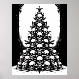 Affiche Arbre de Noël gothique IV