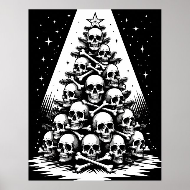 Affiche Arbre de Noël gothique V (Devant)