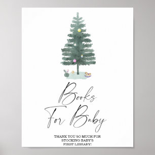 Affiche Arbre de Noël - livres pour l'affiche pour bébé