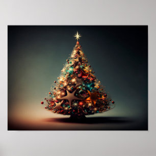 Affiche Arbre de Noël plein de boules de Noël.