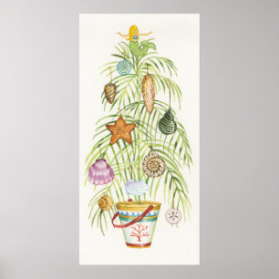 Affiche Arbre de Noël pour la plage