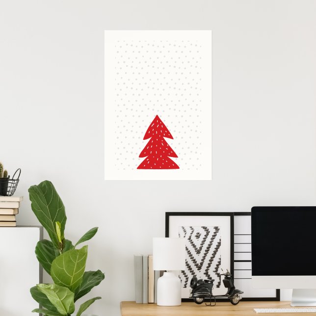 Affiche Arbre de Noël scandinave (Bureau à domicile)