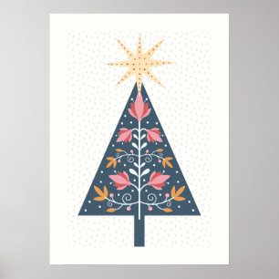Affiche Arbre de Noël scandinave