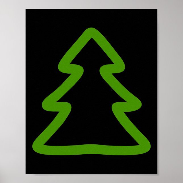 Affiche Arbre de Noël simple (Devant)