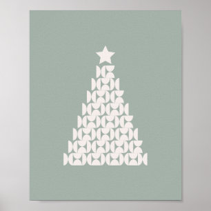 Affiche Arbre de Noël vert Sage