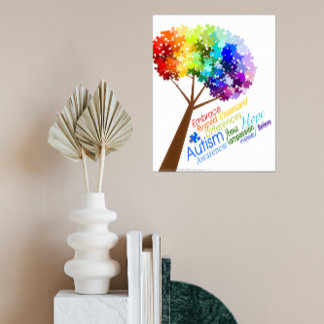 Affiche Arbre de puzzle avec Sensibilisation sur l'autisme