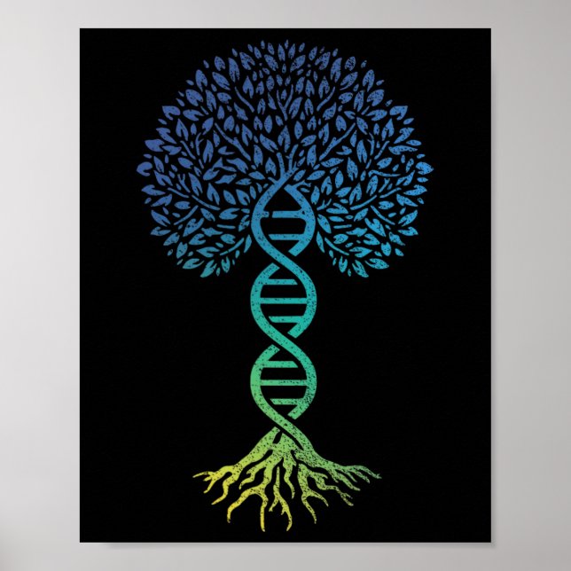 Affiche Arbre De Vie Adn Science Génétique Jour des terres (Devant)