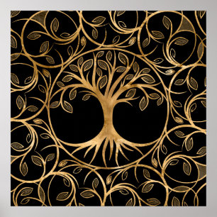 Affiche Arbre de vie - cadre Yggdrasil Mandala