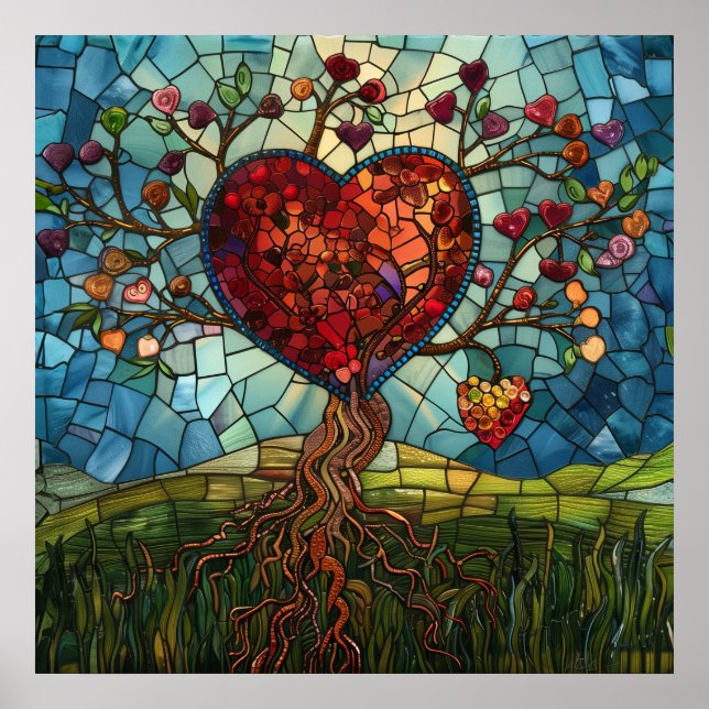 Affiche Arbre de Vie Cœur (Devant)