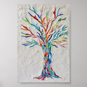 Affiche Arbre de vie en mosaïque