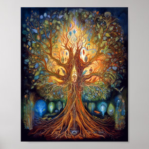 Affiche Arbre De Vie L'Art Surréaliste De La Nature