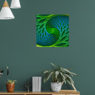 Affiche Arbre de Vie Spirale Fractale