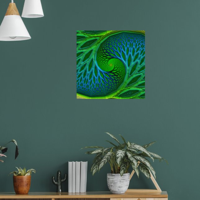 Affiche Arbre de Vie Spirale Fractale (Salon 1)