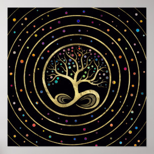 Affiche Arbre de vie - Spirale infini