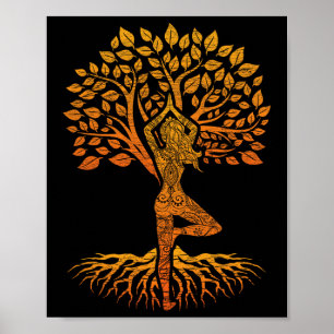 Affiche Arbre de Vie Yoga Chakra Haka, Clic Fit, Col Rond