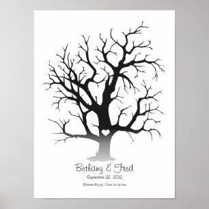 Affiche Arbre d'empreintes digitales 12"x16"