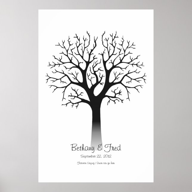 Affiche Arbre d'empreintes digitales 40"x60" (Devant)