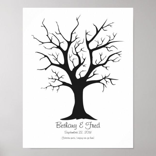 Affiche Arbre d'empreintes digitales C - 11"x14" (Devant)