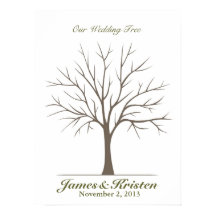 Arbre d'empreintes digitales mariage - Classique