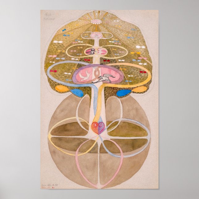 Affiche Arbre des connaissances no 1 | Hilma af Klint | (Devant)