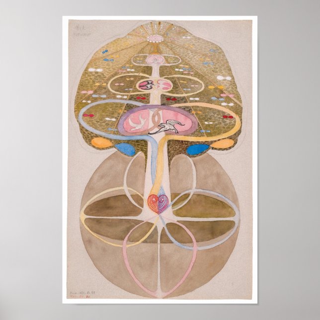 Affiche Arbre des connaissances no 1 | Hilma af Klint | (Devant)