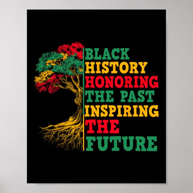 Affiche Arbre d'histoire noire honorant le passé inspirant (Devant)