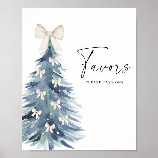 Affiche Arbre d'hiver avec rubans Faveurs (Devant)