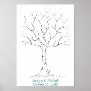 Affiche Arbre d'impression des doigts (2)