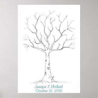 Affiche Arbre d'impression des doigts (2)