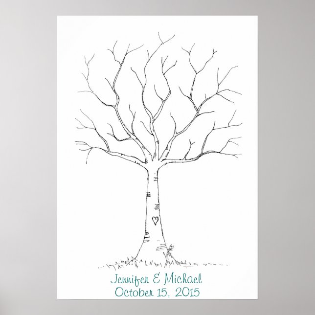 Affiche Arbre d'impression des doigts (2) (Devant)