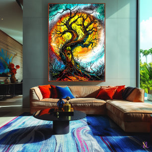 Affiche Arbre Enchanté Tordu – Art Fantastique Gothique