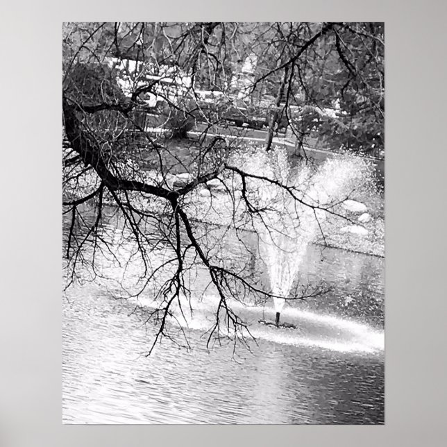 Affiche Arbre et fontaine (Devant)