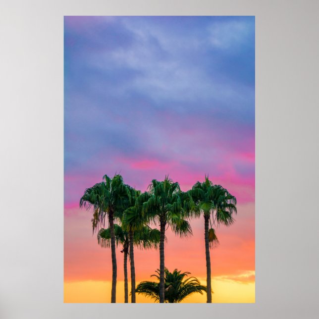 Affiche Arbre feuille vert sous ciel bleu pendant l'or hou (Devant)