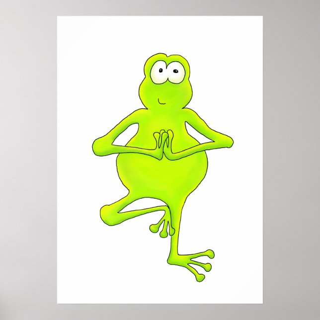 Affiche Arbre Grenouille Yoga Arbre Pot Art Imprimer (Devant)