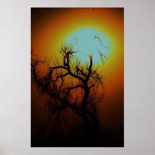 AFFICHE ARBRE HALLOWEEN