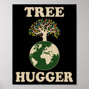 Affiche Arbre Hugger Vintage Retro Nature De l'environneme