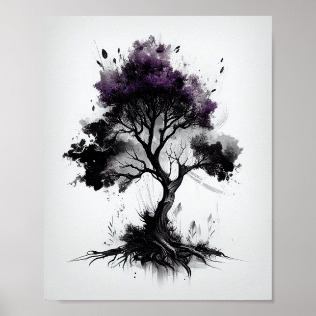 Affiche Arbre Inspiré Par La Nature Dessin D'Arbre Pour La (Devant)