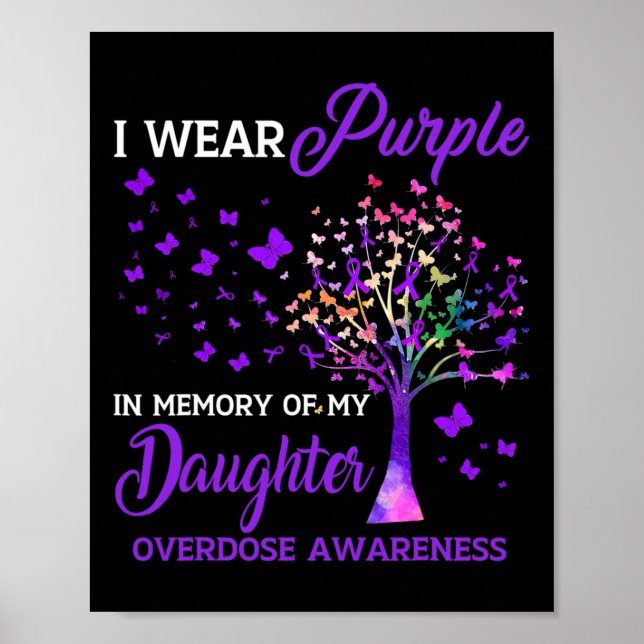 Affiche Arbre Je Porte Violet Mémoire De La Fille Overdose (Devant)
