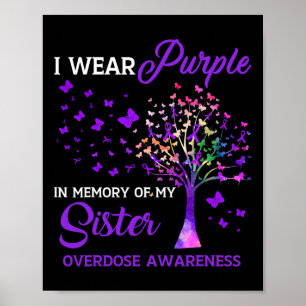 Affiche Arbre Je Porte Violet Mémoire De Soeur Surdose Con