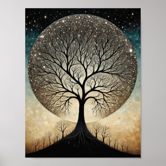 Affiche Arbre mystique magique (Devant)