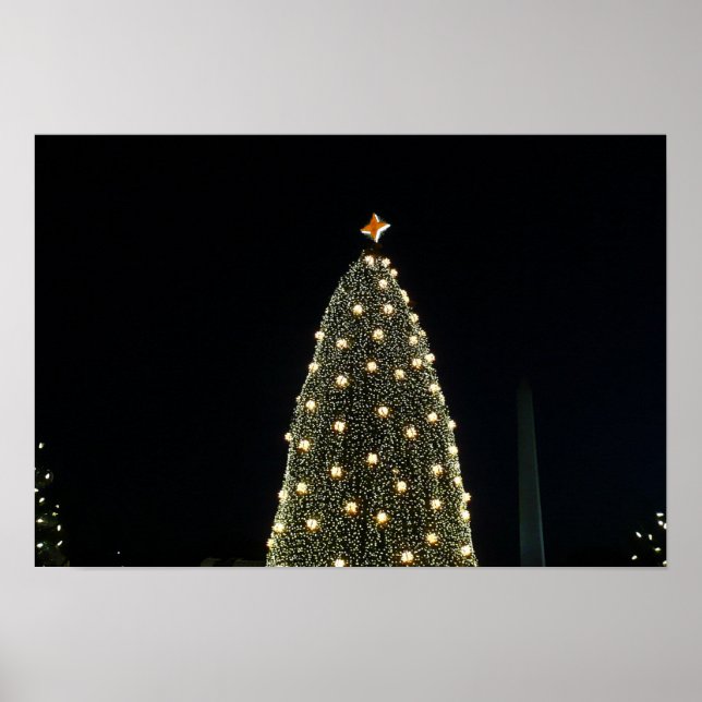 Affiche Arbre national de Noël et Monument de Washington l (Devant)