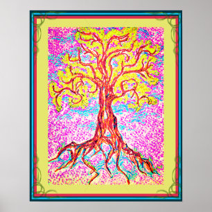 Affiche Arbre puissant et coloré